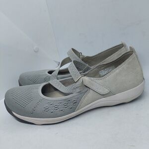 Dansko Haven Comfort Shoes Mary Jane Slip Ons Strappy Gray Womens Sz 39 8.5-9